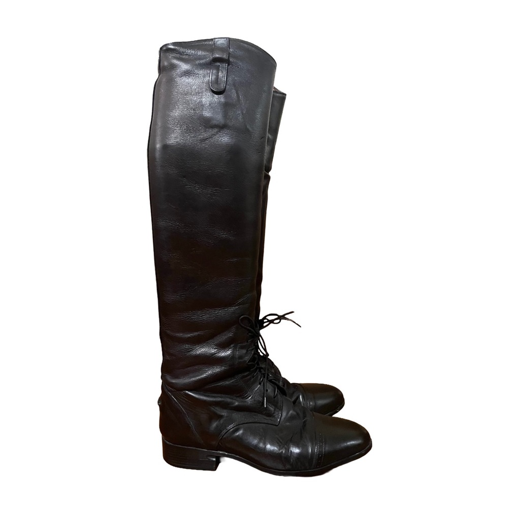 ARIAT Crowne Field Riding Horse Show Boots Black Leather Women’s 10 Tall Slim - Picture 2 of 10